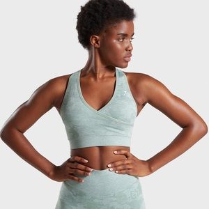 NWT Gymshark camo sports bra - sage green